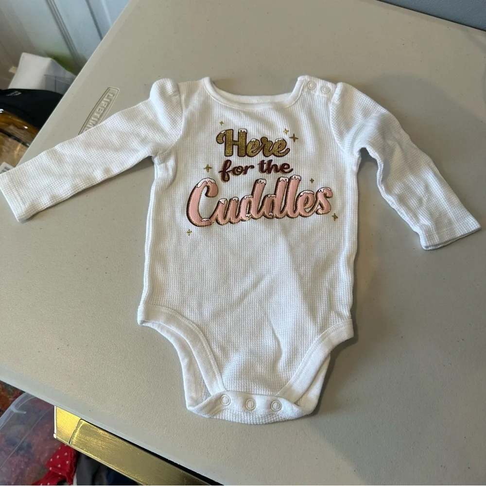 12 Month Garanimals Here for the Cuddles Thermal Long Sleeve Onesie